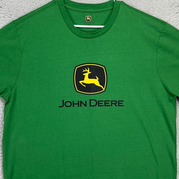 John Deere Adult Mens Graphic T-Shirt XL Green Short Sleeve Tee Crewneck Casual - Picture 1 of 9